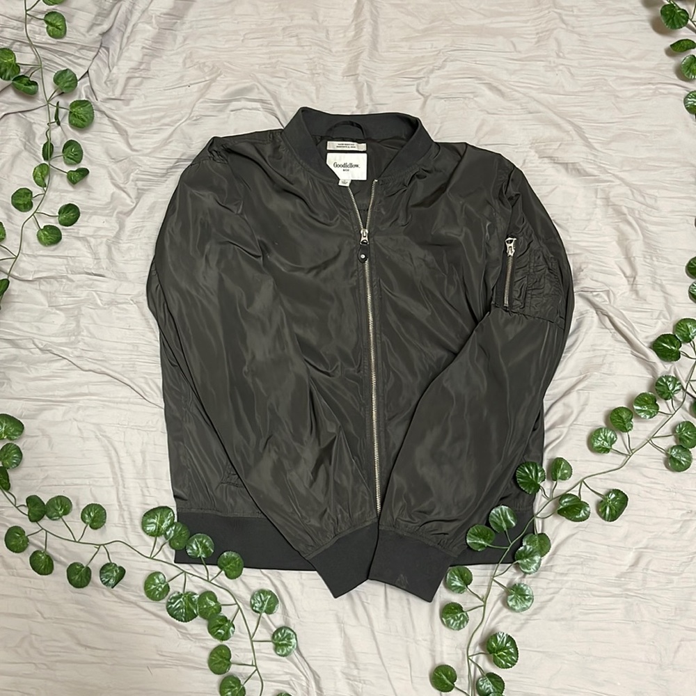 Goodfellow Greenish Gray Bomber Jacket